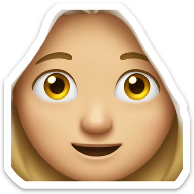 Emoji which is shy and whose hand movement resembles putting hair behind the ear. sticker