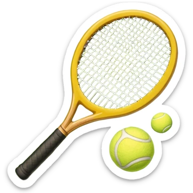 Tennis ball and racquet  sticker