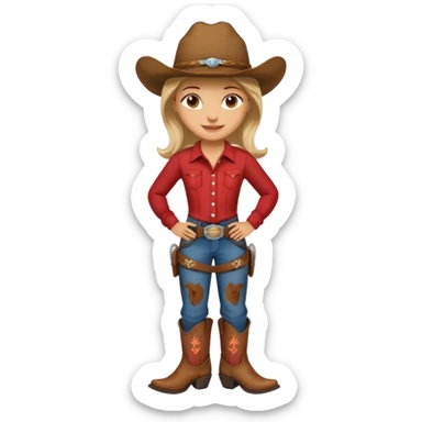 girl cowboy sticker