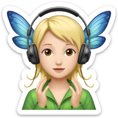 fairy headpones sticker