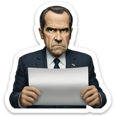 Nixon is scared sticker