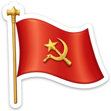 Soviet flag not on flagpole sticker