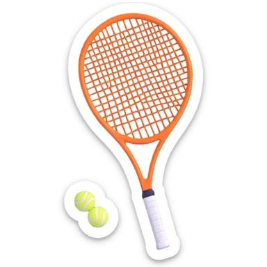modern tennis racquet sticker