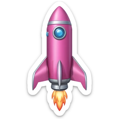 cohete rosa sticker