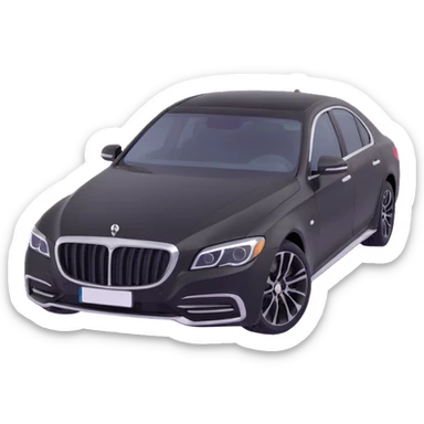 black luxury sedan with a clear plastic protective film hovering over the hood, showing the film is about to be installed, elegant and sophisticated sticker