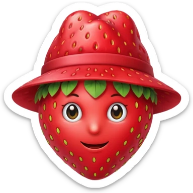 strawberry front the mic with hat sticker
