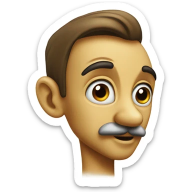 Pinocchio with a long nose sticker