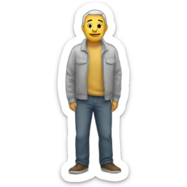 Un homme qui fait la poussière sticker