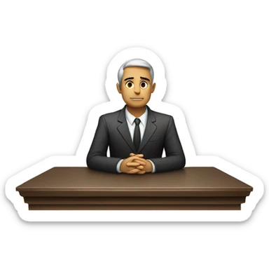 person on witness stand sticker