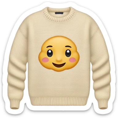 cream colored sweater sticker