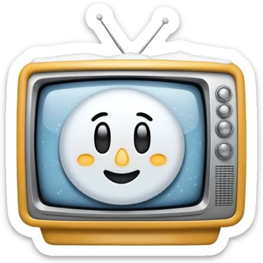 snowy TV screen in the Ring movie sticker