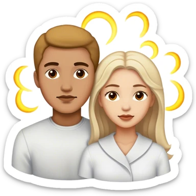 Souls intertwined man and woman  sticker