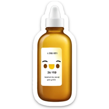 bottle of body oil with label sticker