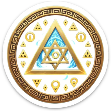 tetragrammaton, surrounded by magical runes and mist, mystical emoji sticker