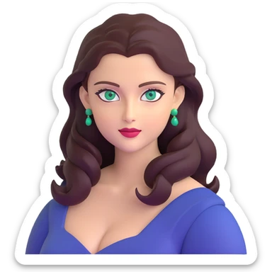 Aishwarya Rai, famous Indian actress with blue-green eyes sticker