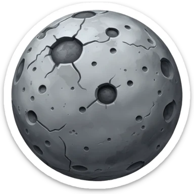 realistic mercury planet emoji sticker