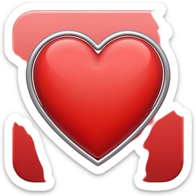 Grid heart sticker