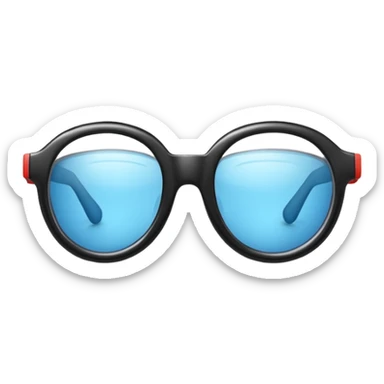 Create a high-quality 3D render that transforms the emojis 👓 into 3D objects. Pixar-style, 

 sticker