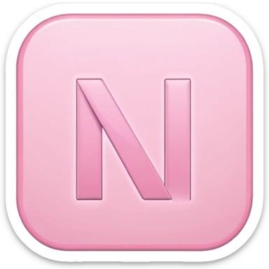 Netflix aesthetic "N" logo in pastel pink sticker