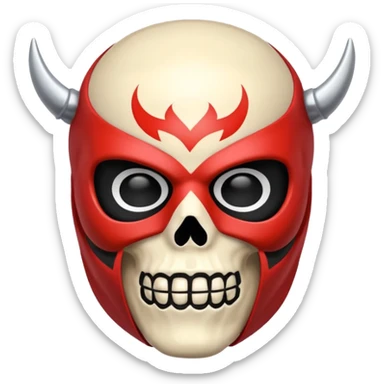 luchador con traje de calavera sticker