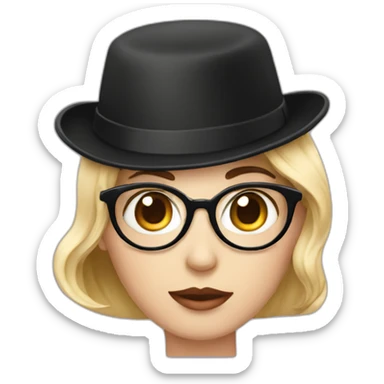 Sis with monocle and hat sticker