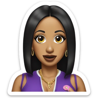 US Female Rapper Cardi B$ sticker