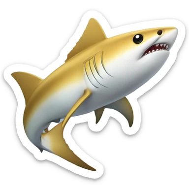 Golden shortfin mako sticker