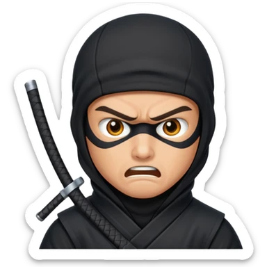 angry ninja sticker