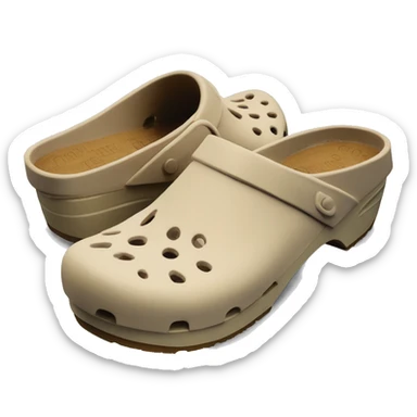 Broken stock Boston clog khaki beige color sticker