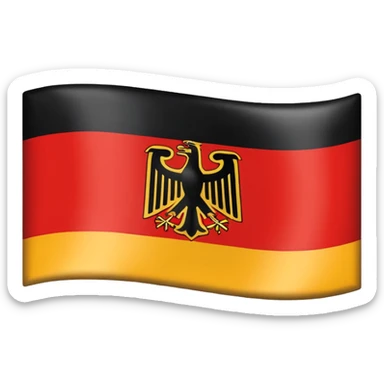 CReate me an emoji of the 2nd Reich, the German Empire also known as the Kaiserreich. Its flag is a Tricolor like germanys current one. make the top color be Black, the central one be white and the botton one red sticker