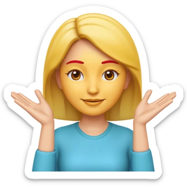 Apple-style 3D emoji of a cartoon woman with both hands placed at the sides of her forehead, as if pointing or highlighting the forehead area, cheerful and clear expression, colorful emoji style, no background. sticker