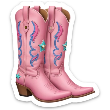 pink cowgirl boot sticker