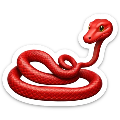 La imagen es de una serpiente roja pero que solo sea como el delineado sticker