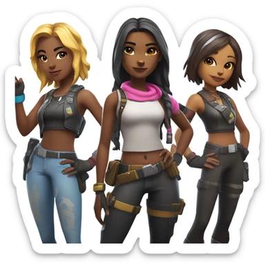 Girl squad Fortnite sticker