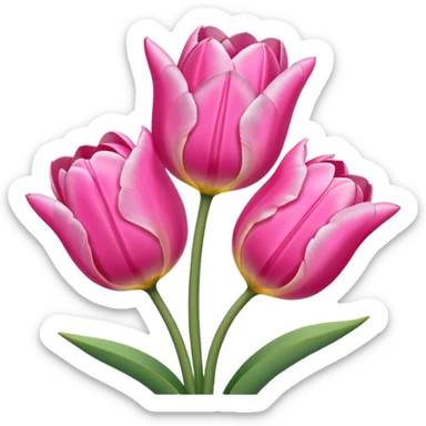 Tulipanes rosados sticker