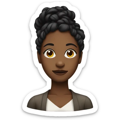 black young woman with twists  sticker