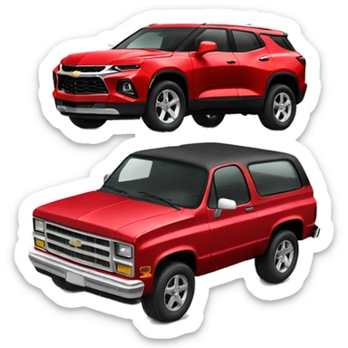 Cherry red Chevy blazer  sticker