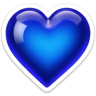 Neon glass cobalt heart  sticker