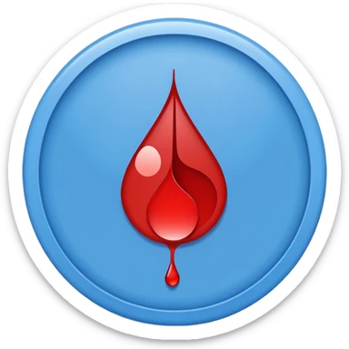 Modern and clean diabetes awareness symbol with blue circle and blood drop in the middle. sticker
