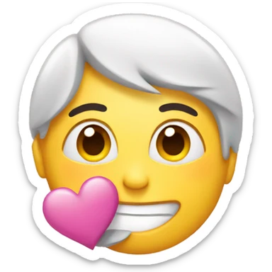 face emoji with hearts sticker