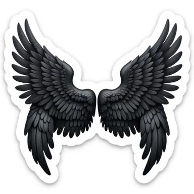 black Angel wings sticker
