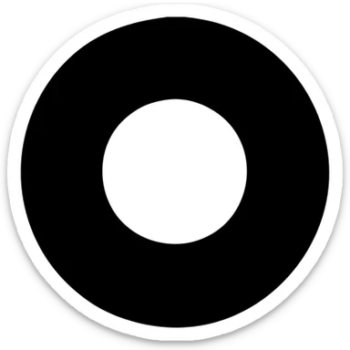 British Air Force WW2 roundel, solid filled icon, simple and bold sticker