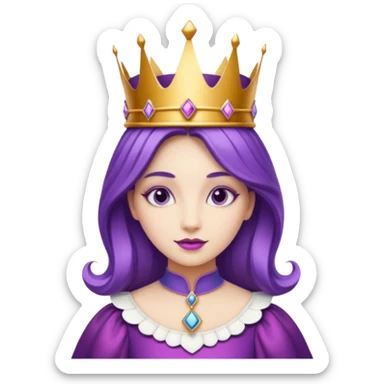 purple queen in alice wonderland, sticker