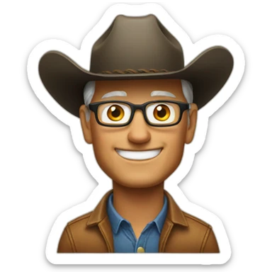 Tim Cook with a cowboy hat sticker