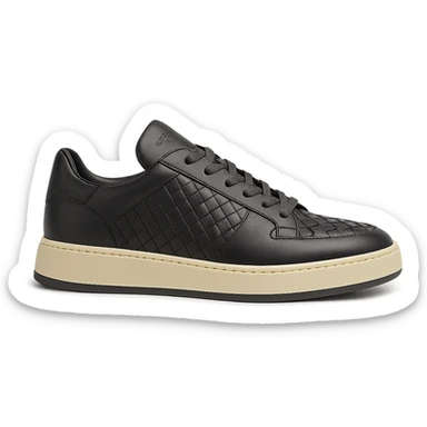 Bottega Veneta sneaker, modern luxury, woven leather details, stylish and contemporary, designer footwear sticker