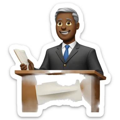 Jehovah Witness Preaching at Podium sticker