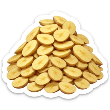 potato flakes pile or scoop fine off-white soft dry uneven light fluffy dehydrated no bowl spoon or packaging soft lighting emoji scale sticker