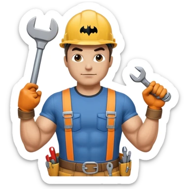 Batman as a construction worker  sticker