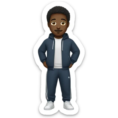 Black man in a tracksuit sticker