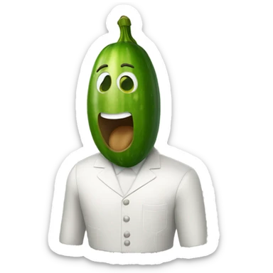 Un pepino feliz sticker